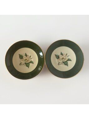 2 Lifetime China Co Jade Rose Homer Laughlin Saucer Cup~ Replacement Saucers